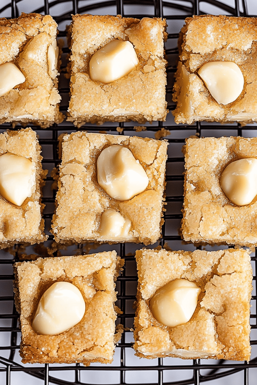 White Chocolate Macadamia Cookie Bars ingredients organized and measured on kitchen counter