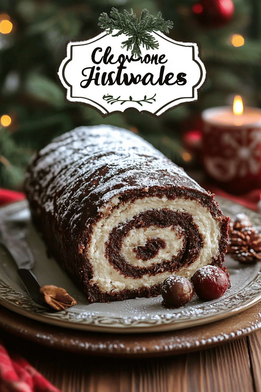 Yule Log Recipe ingredients organized and measured on kitchen counter