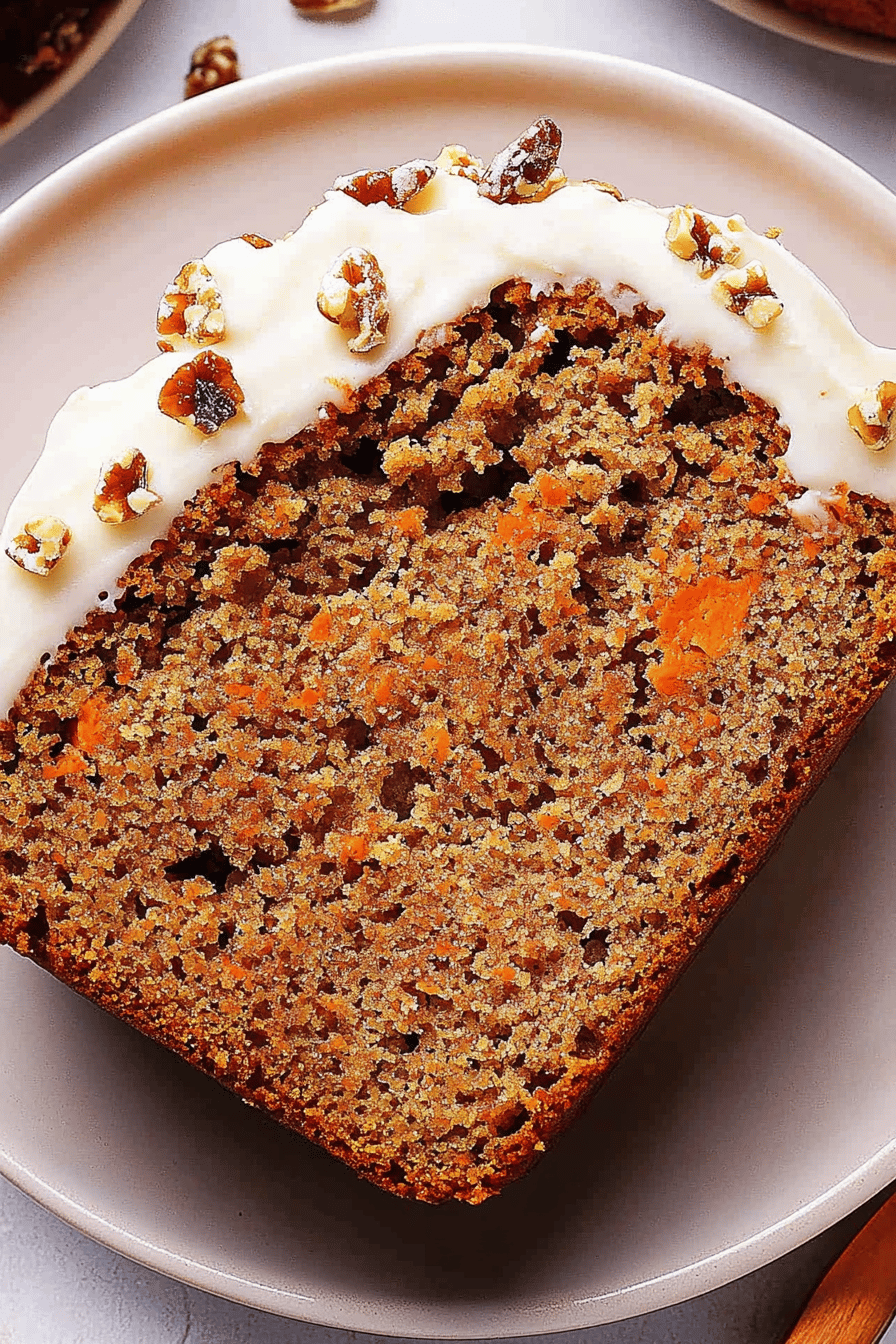 carrot cake loaf ingredients organized and measured on kitchen counter