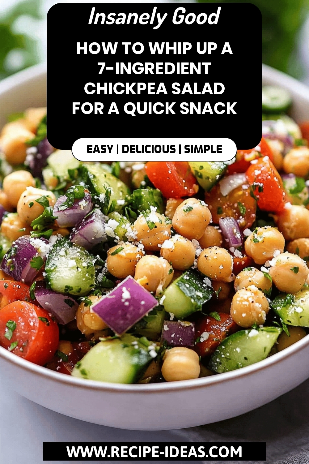 chickpea salad recipe final dish beautifully presented and ready to serve
