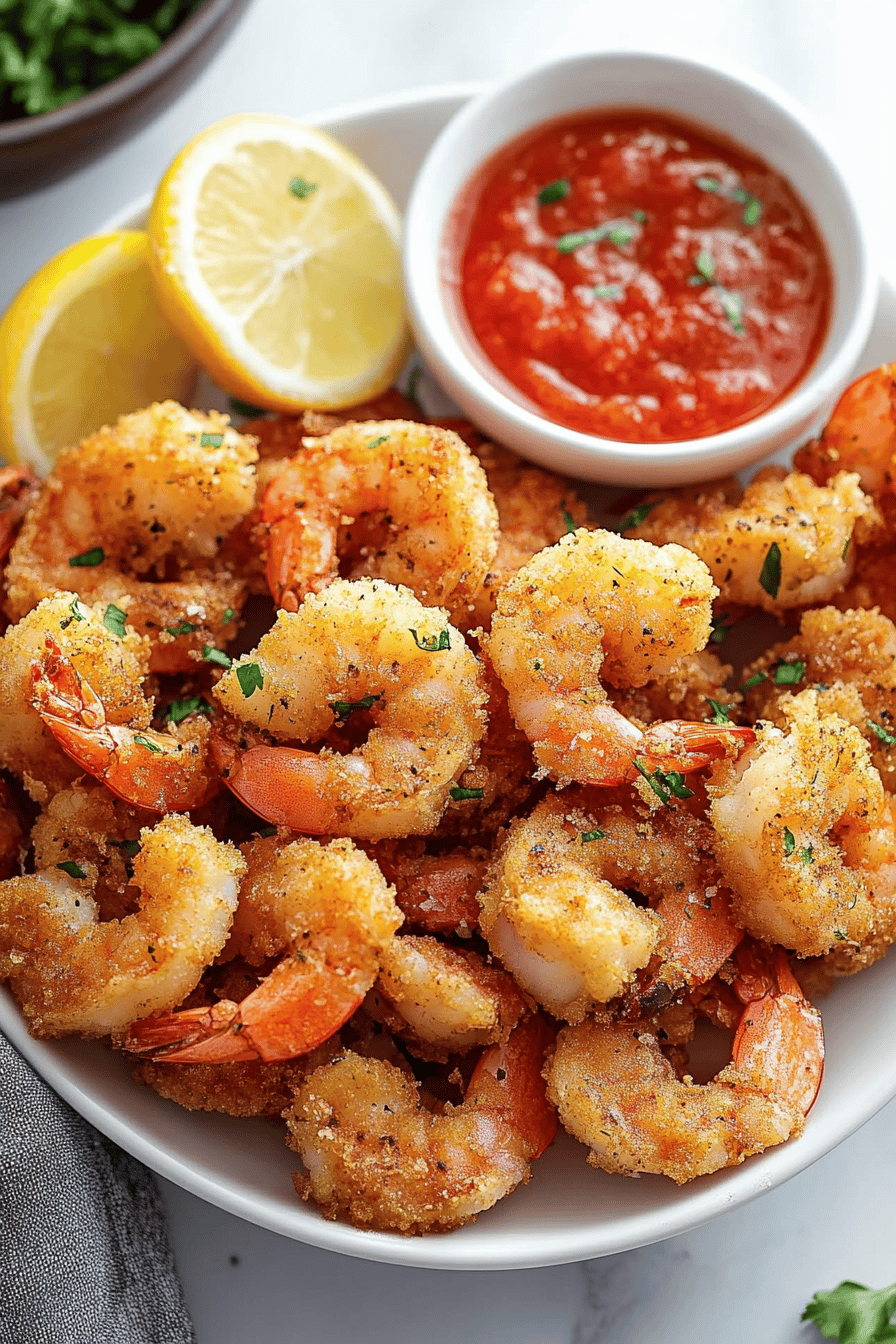 fried shrimp recipe final dish beautifully presented and ready to serve