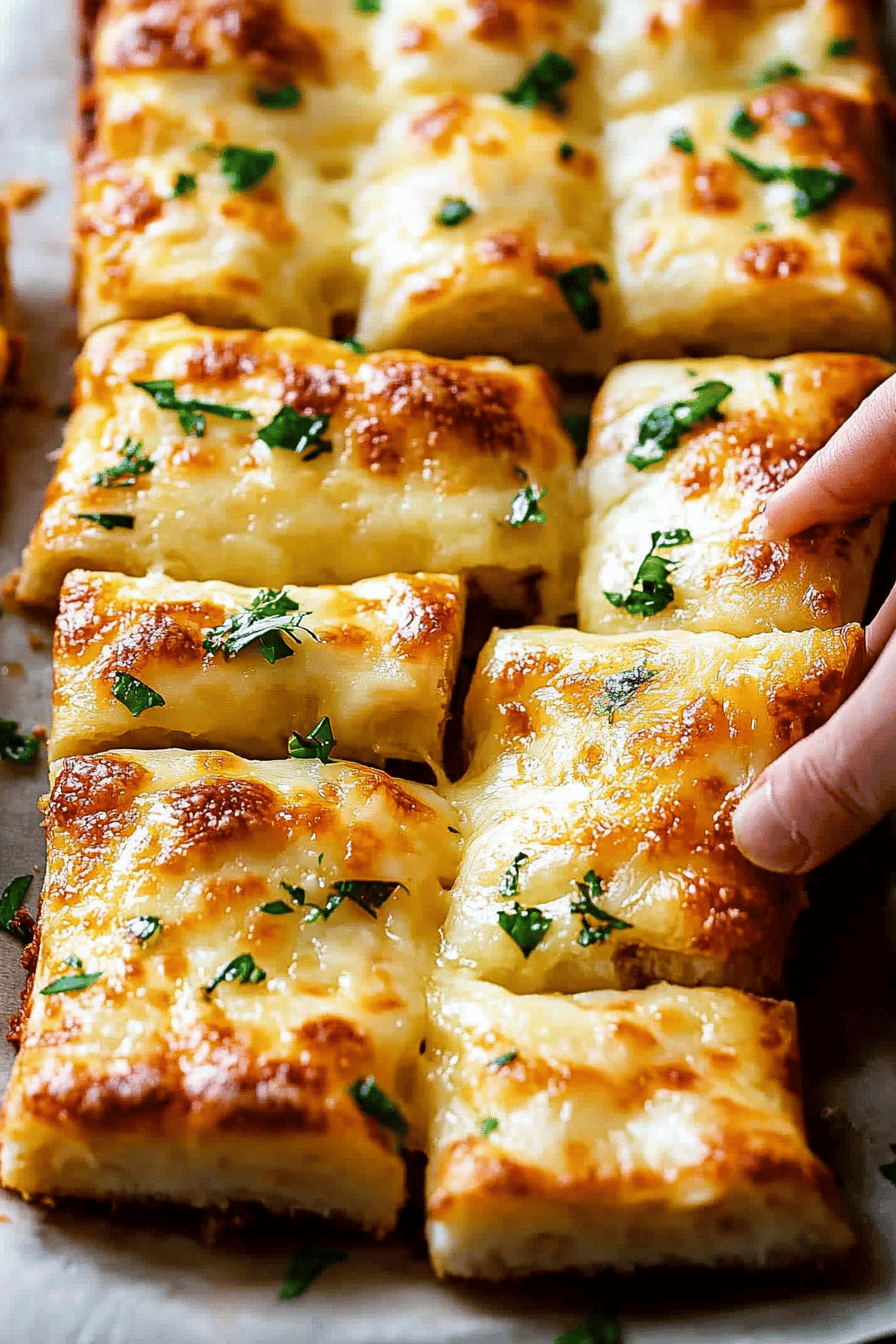 garlic cheese bread ingredients organized and measured on kitchen counter