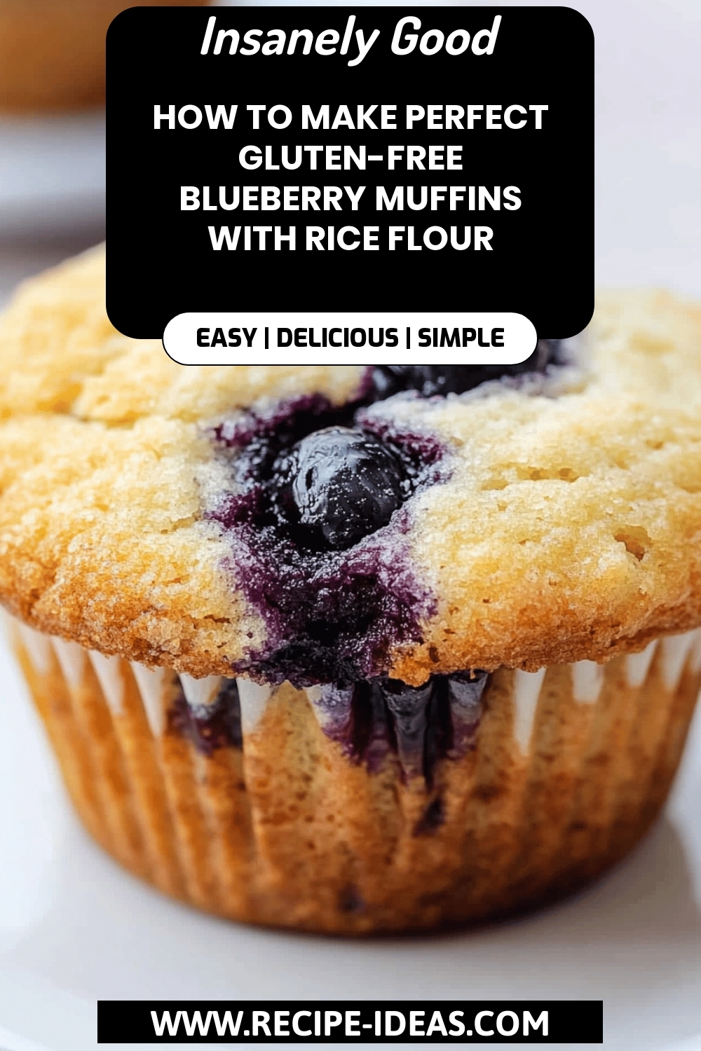 gluten-free blueberry muffins final dish beautifully presented and ready to serve