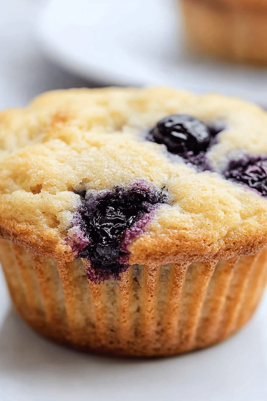 gluten-free blueberry muffins ingredients organized and measured on kitchen counter