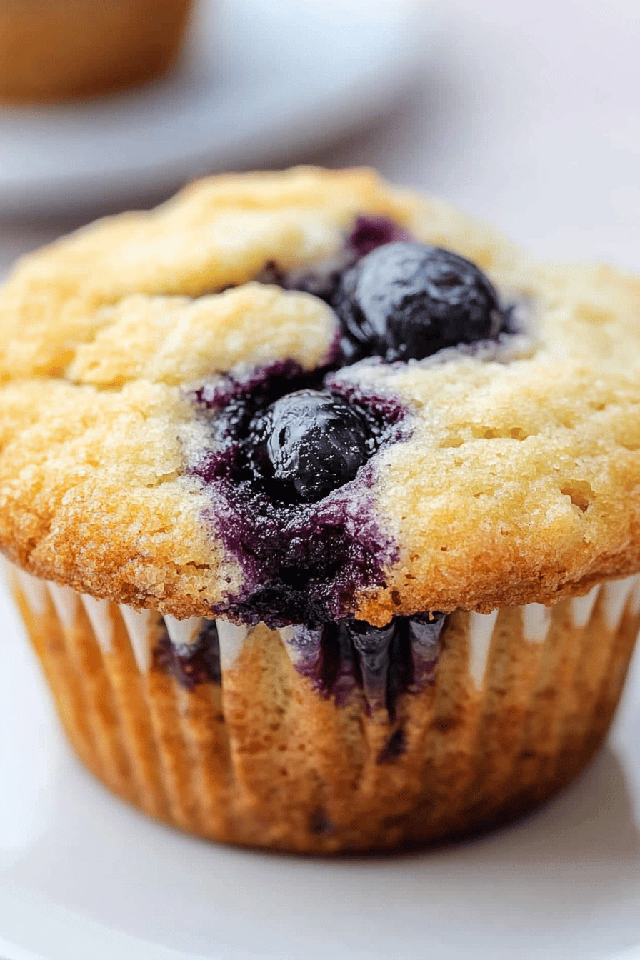 gluten-free blueberry muffins slice on plate showing perfect texture and swirl pattern