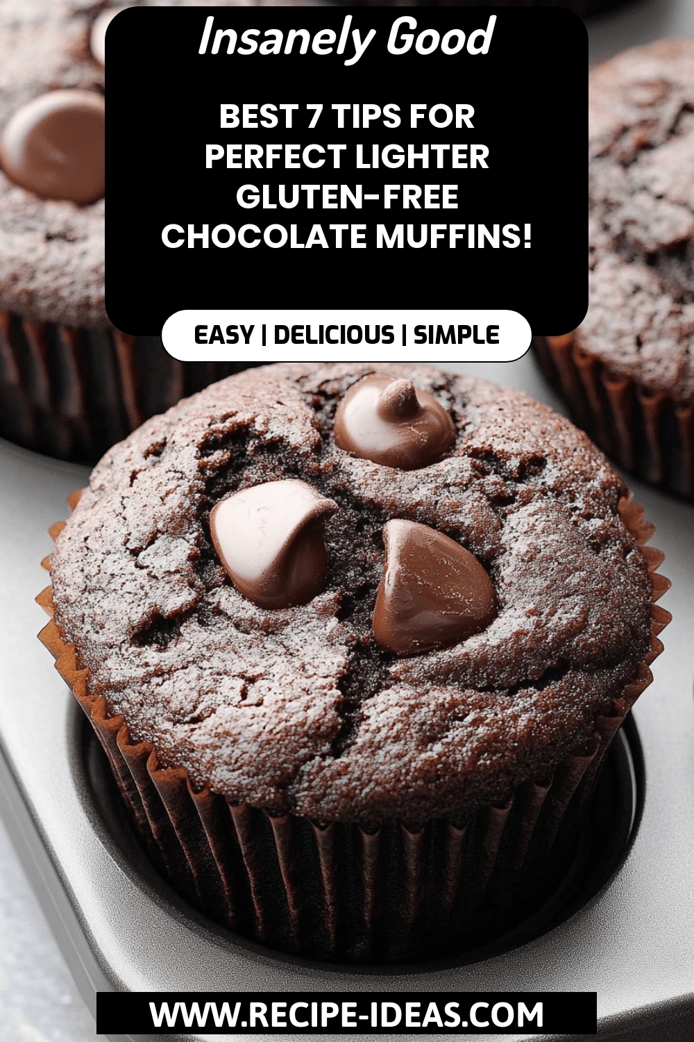 gluten-free chocolate muffins final dish beautifully presented and ready to serve
