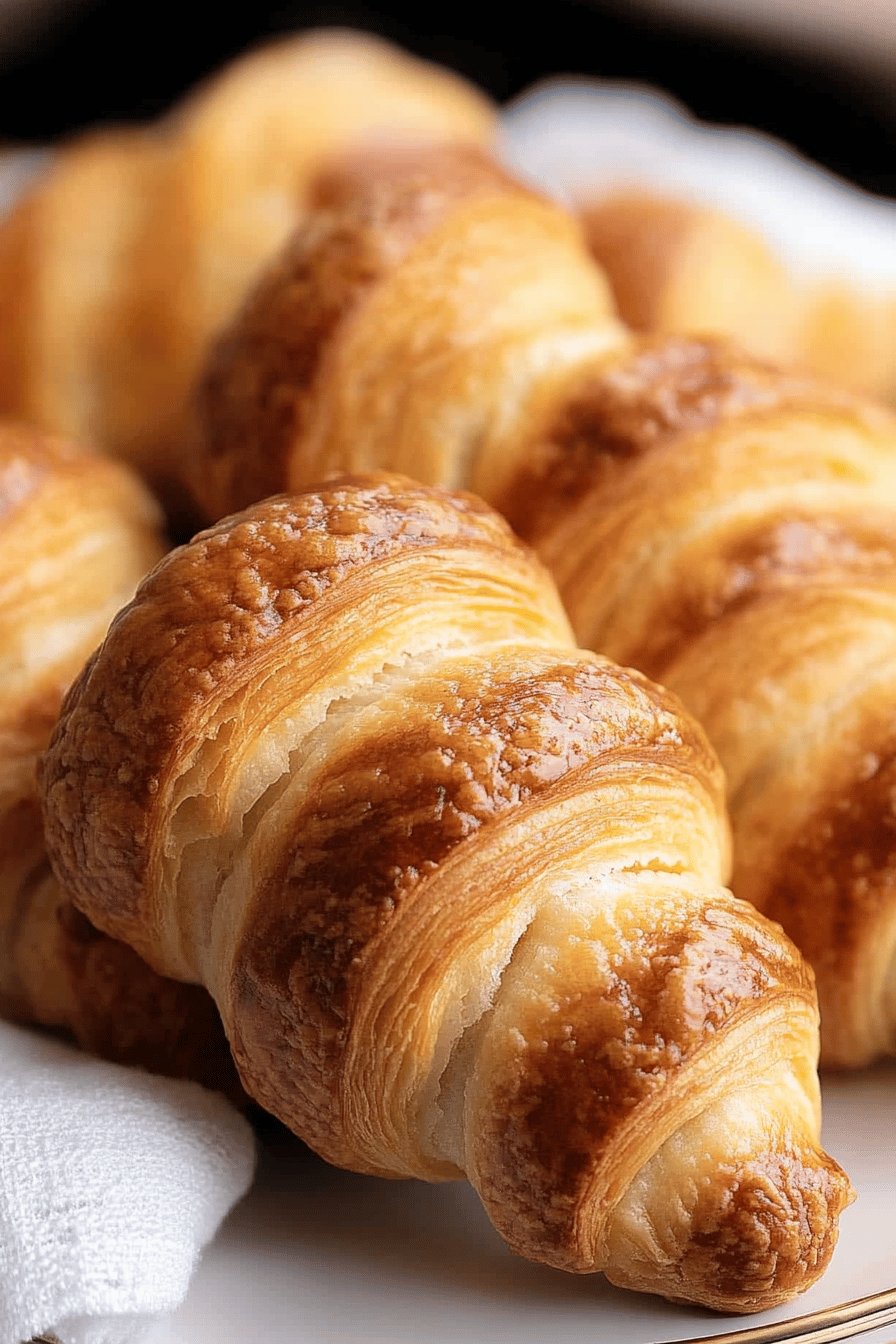 gluten-free croissants ingredients organized and measured on kitchen counter
