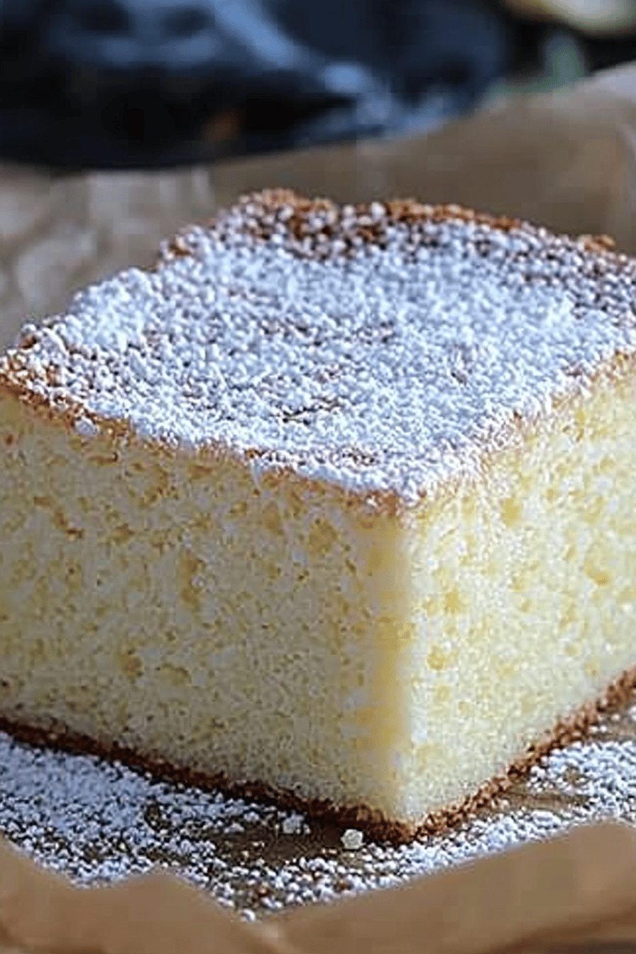 gluten-free custard cake ingredients organized and measured on kitchen counter
