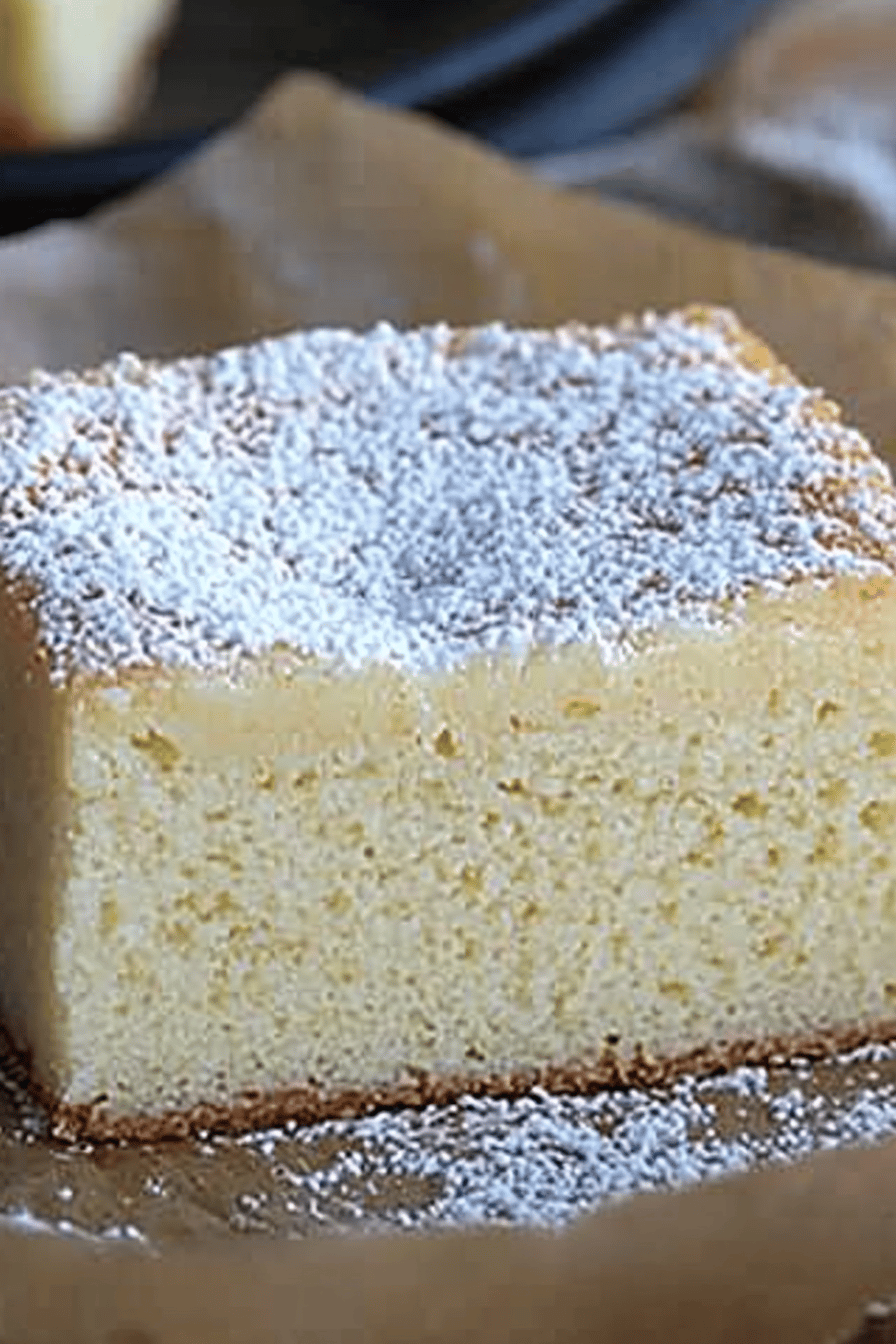 gluten-free custard cake final dish beautifully presented and ready to serve