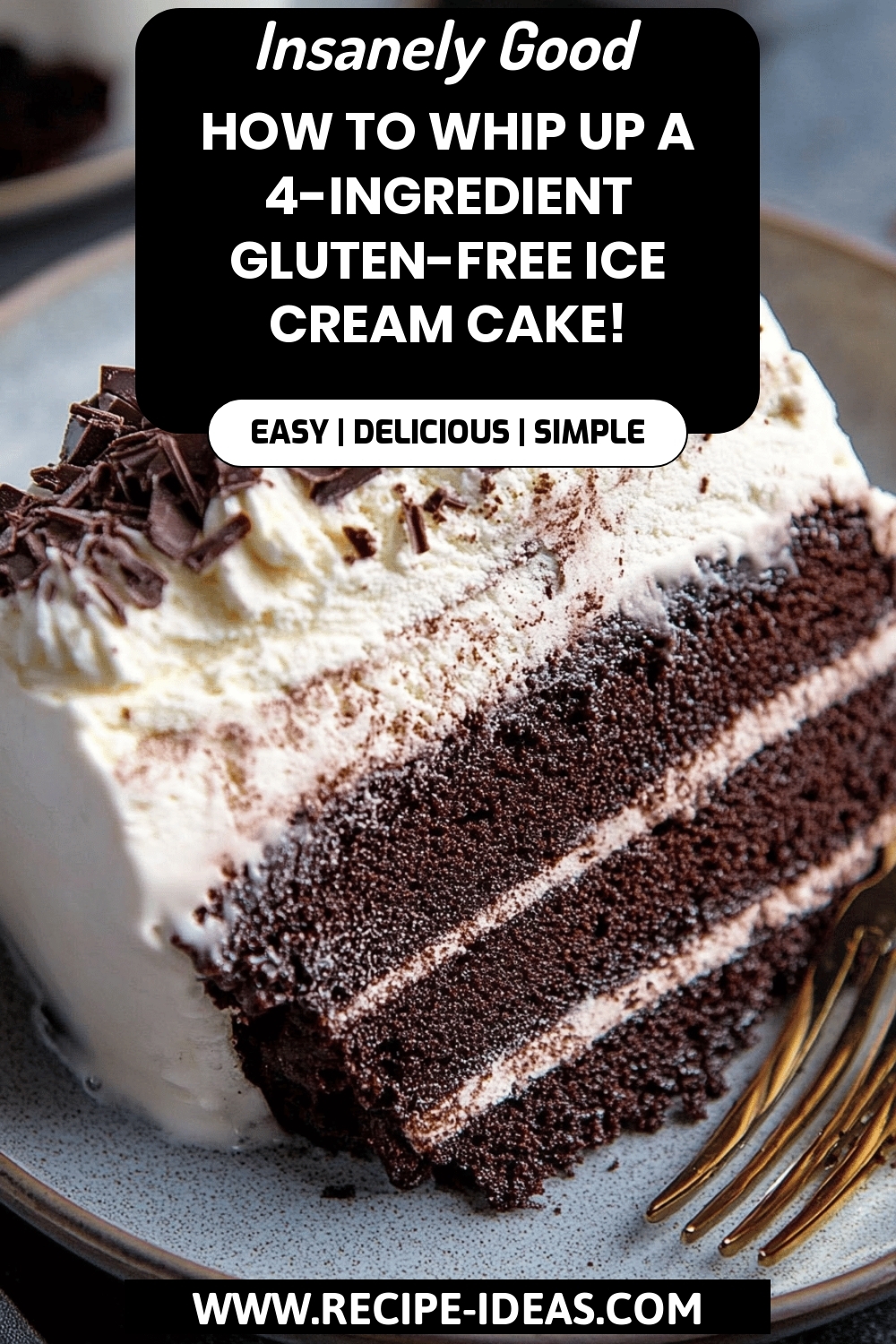 gluten-free ice cream cake final dish beautifully presented and ready to serve