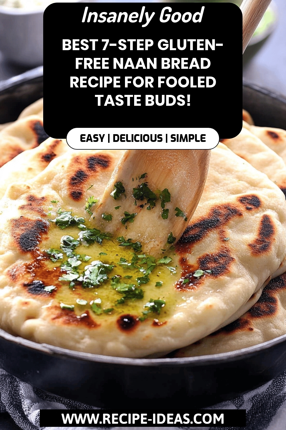 gluten-free naan bread recipe final dish beautifully presented and ready to serve