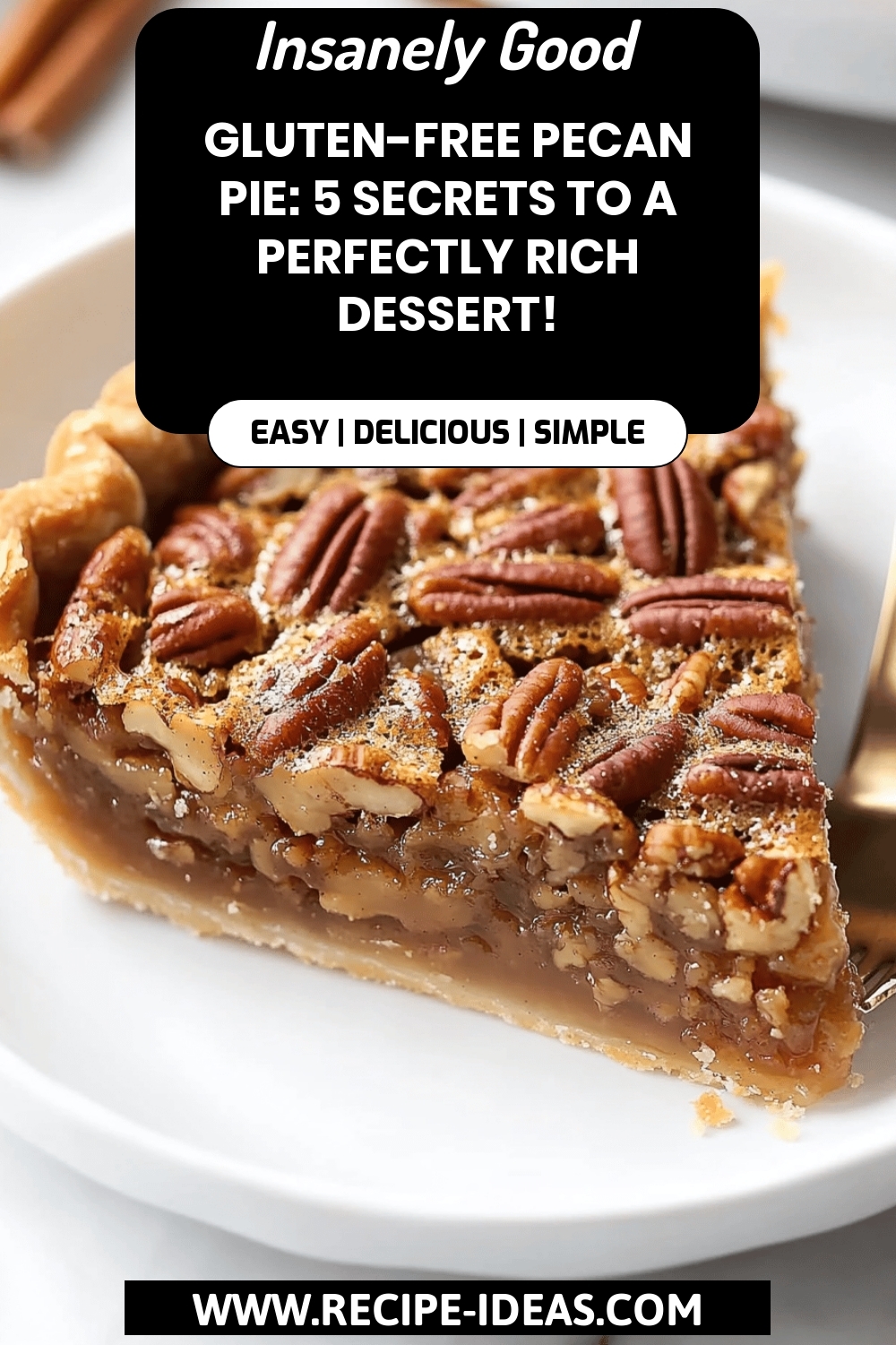 gluten-free pecan pie final dish beautifully presented and ready to serve