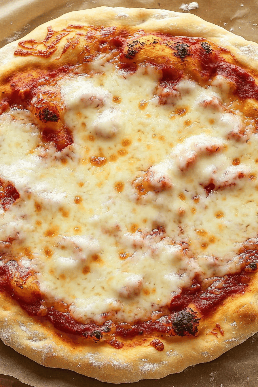gluten-free pizza dough ingredients organized and measured on kitchen counter