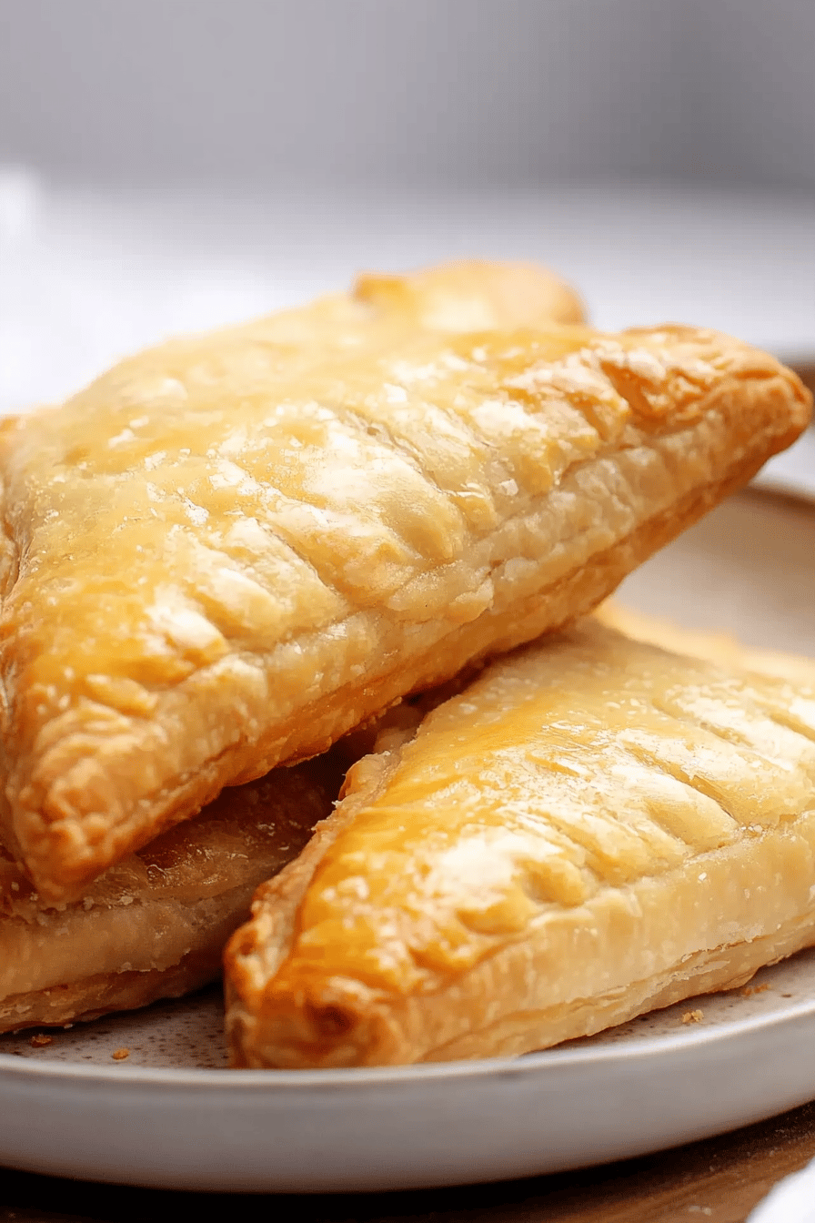 gluten-free puff pastry slice on plate showing perfect texture and swirl pattern