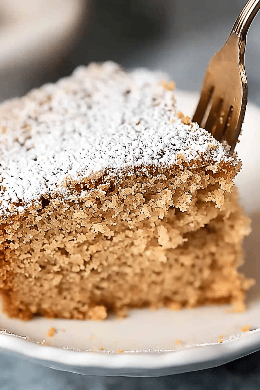 gluten-free spice cake ingredients organized and measured on kitchen counter