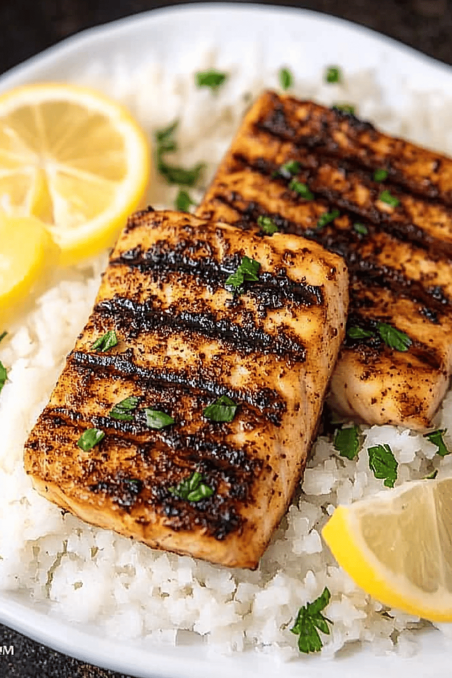 grilling Mahi Mahi final dish beautifully presented and ready to serve