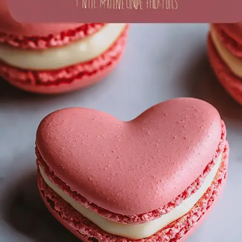 heart-shaped macarons