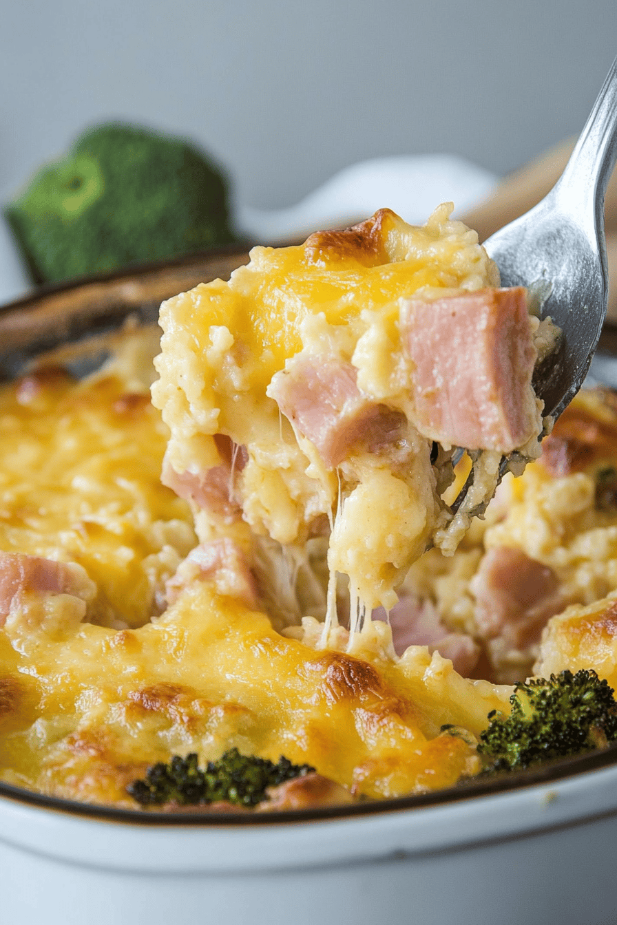 leftover ham casserole final dish beautifully presented and ready to serve