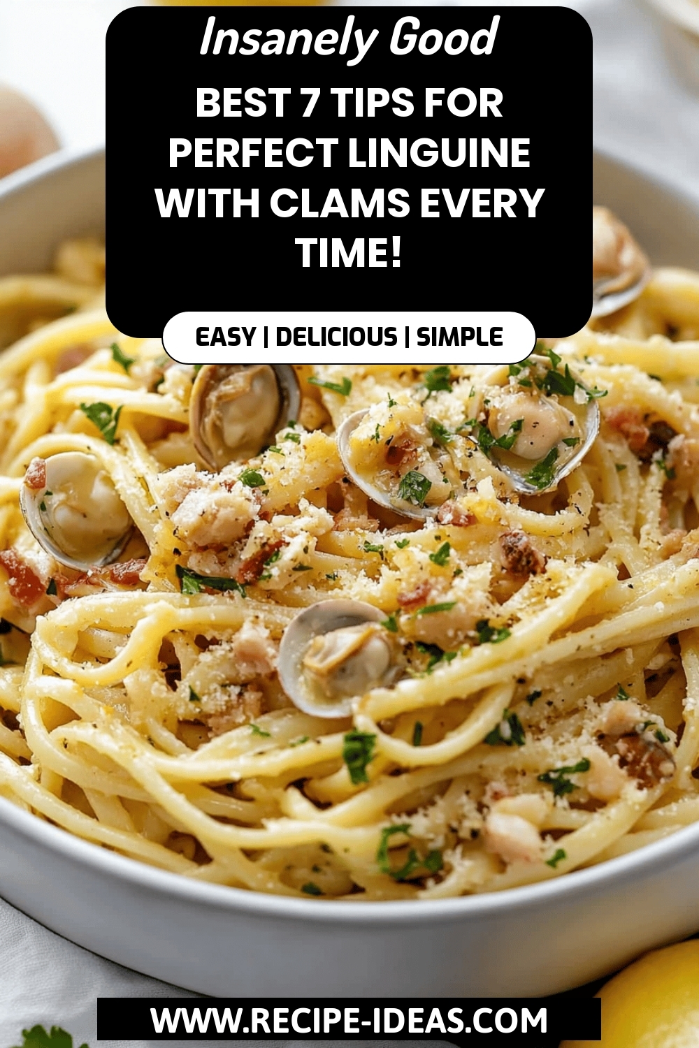 linguine with clams final dish beautifully presented and ready to serve