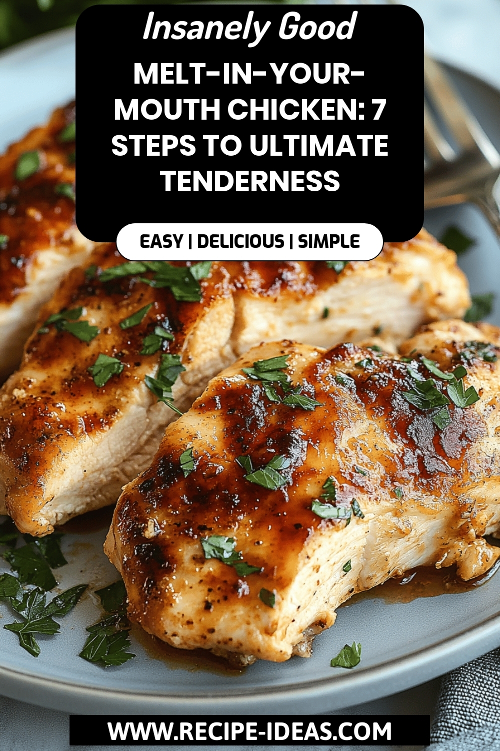 melt-in-your-mouth chicken final dish beautifully presented and ready to serve