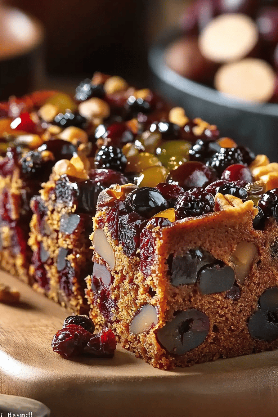 moist fruitcake recipe ingredients organized and measured on kitchen counter