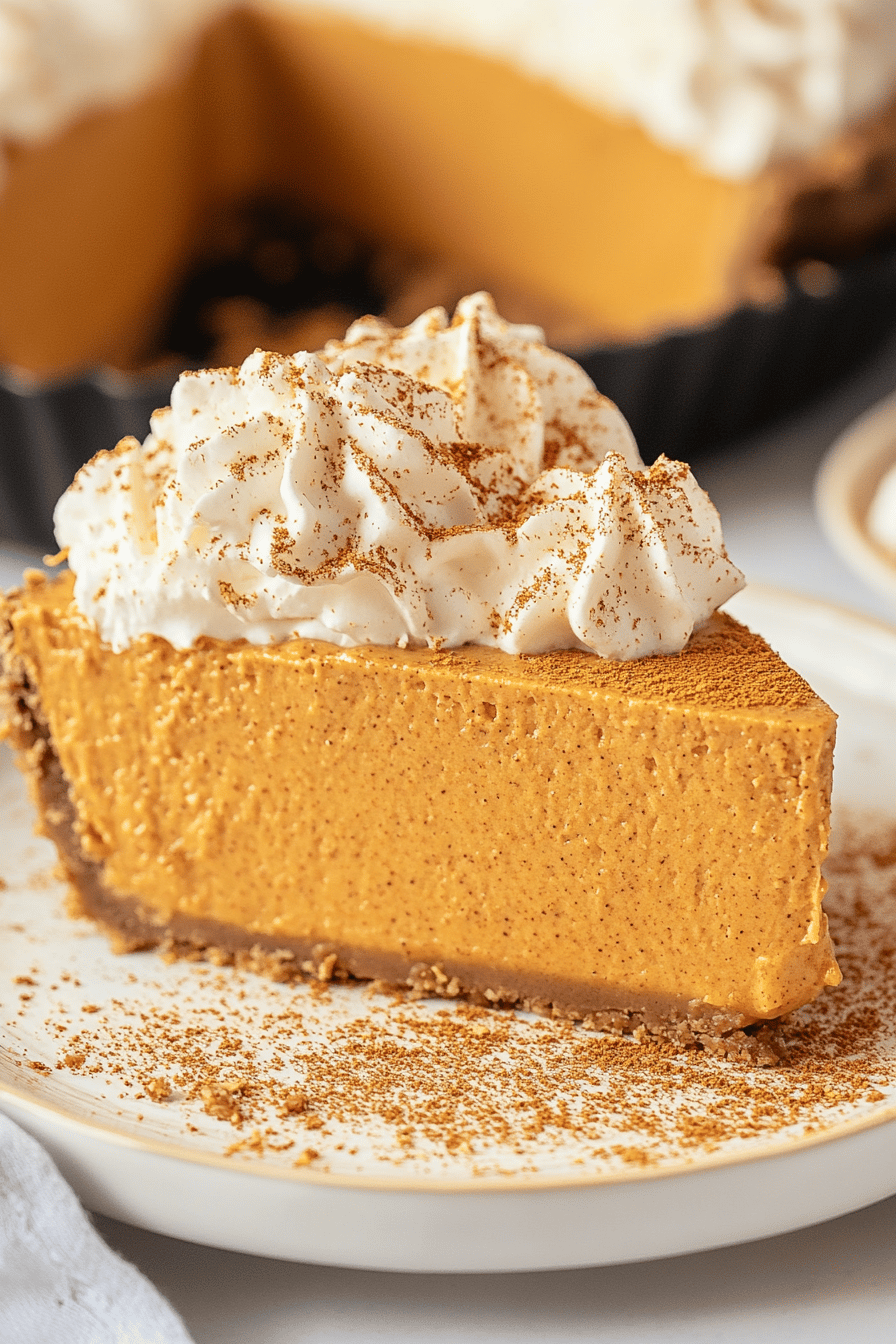 no-bake pumpkin pie ingredients organized and measured on kitchen counter