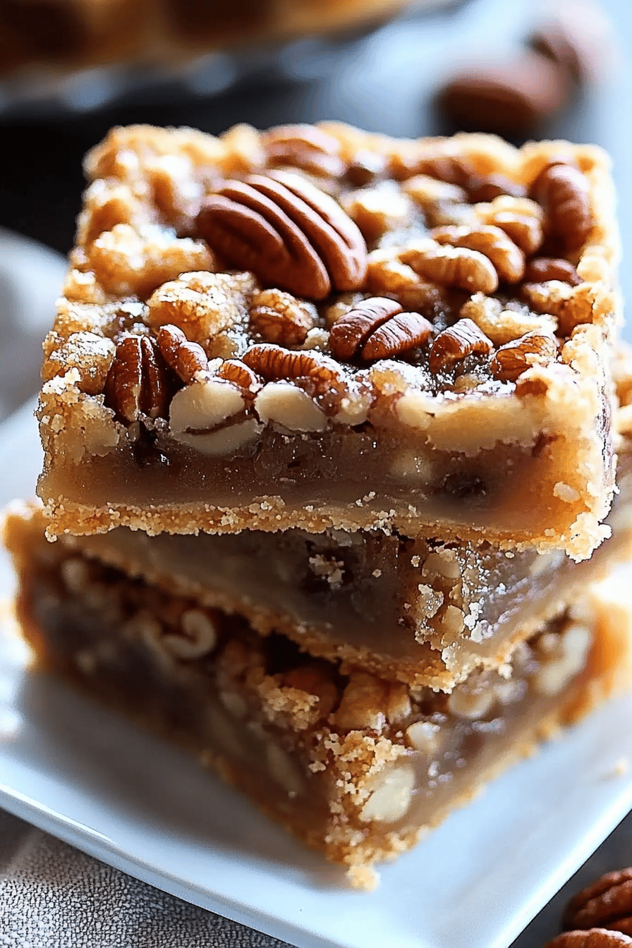 pecan pie bars ingredients organized and measured on kitchen counter
