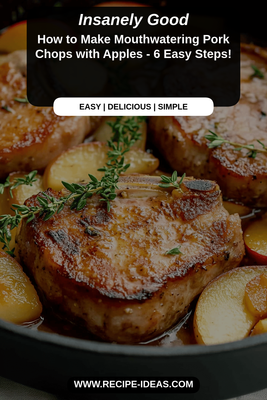 pork chops with apples final dish beautifully presented and ready to serve