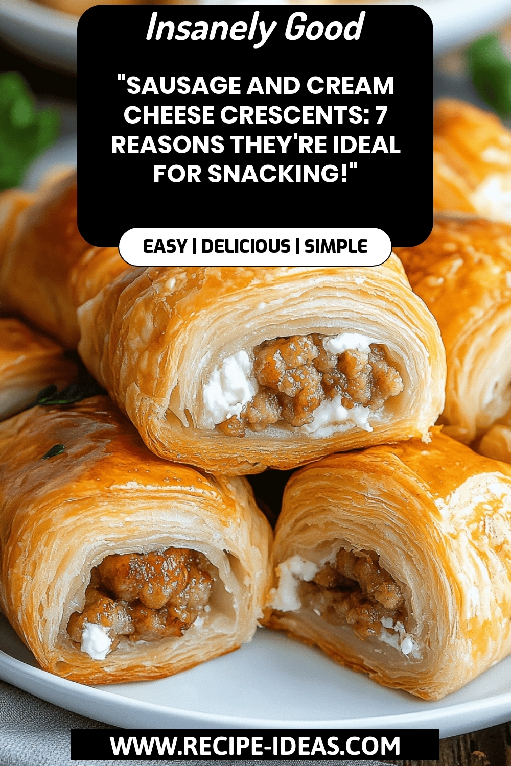 sausage cream cheese crescents final dish beautifully presented and ready to serve