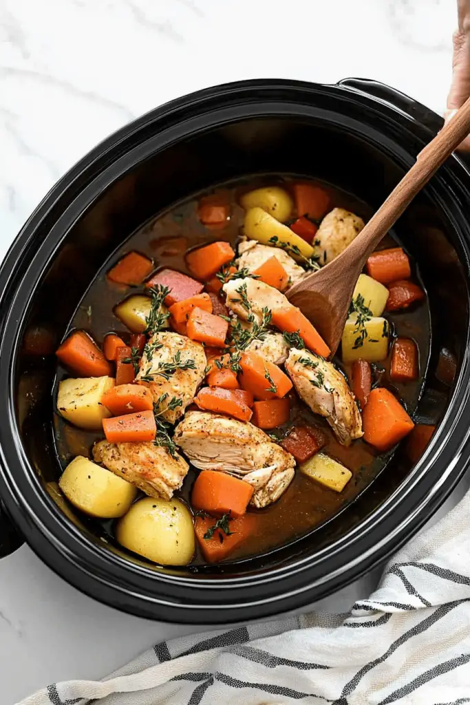 slow cooker chicken vegetables