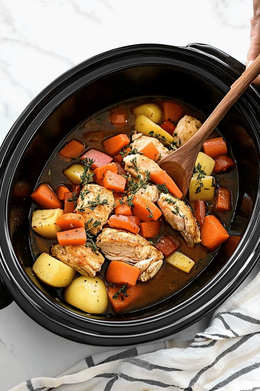 slow cooker chicken vegetables