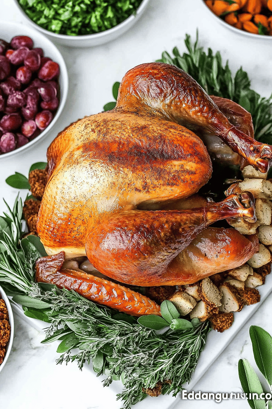upside-down turkey ingredients organized and measured on kitchen counter
