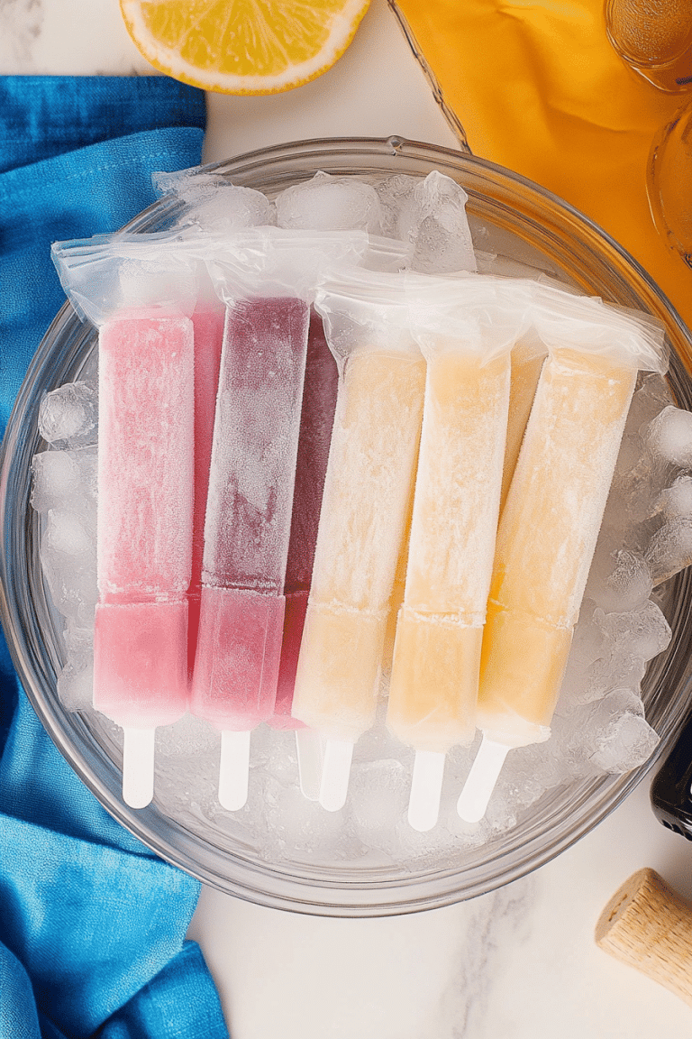Boozy ice pops