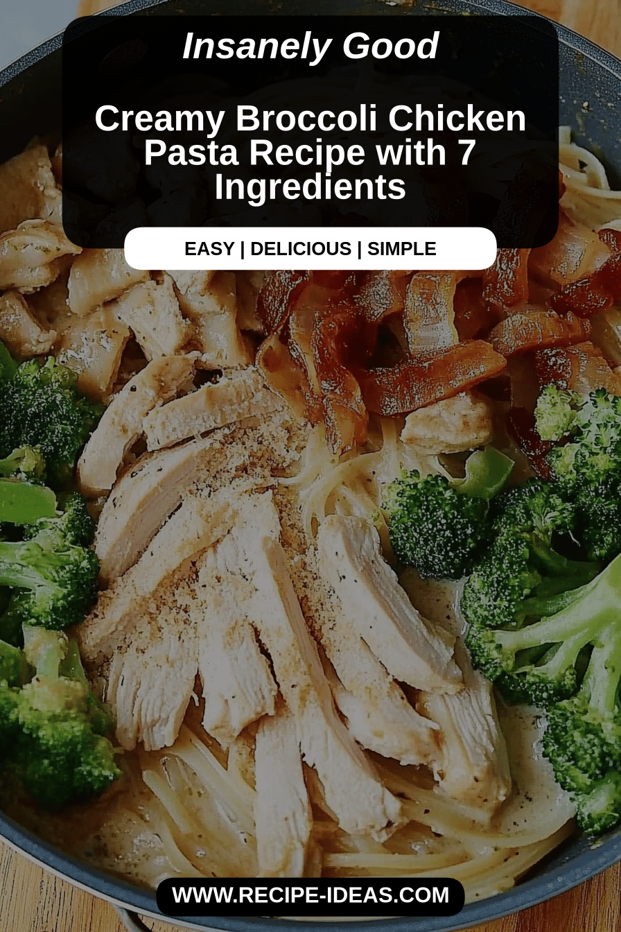 Broccoli chicken pasta final dish beautifully presented and ready to serve