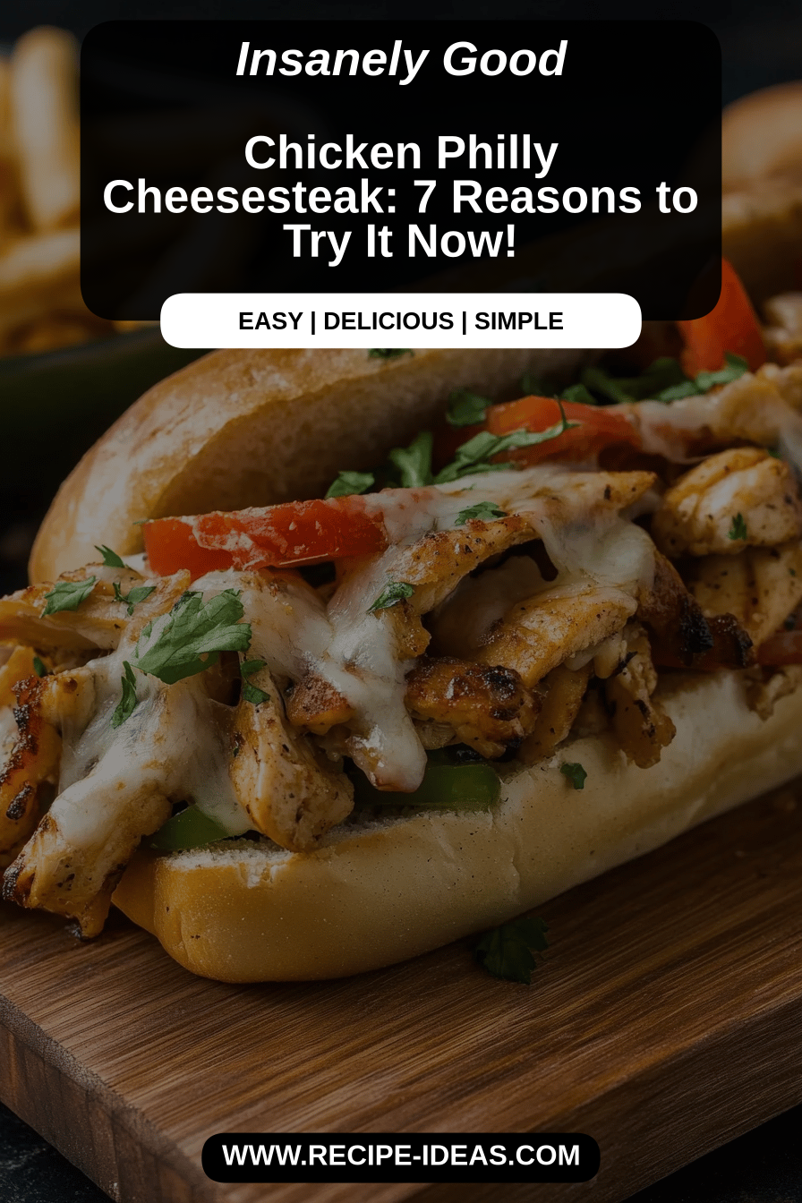 Chicken Philly Cheesesteak final dish beautifully presented and ready to serve