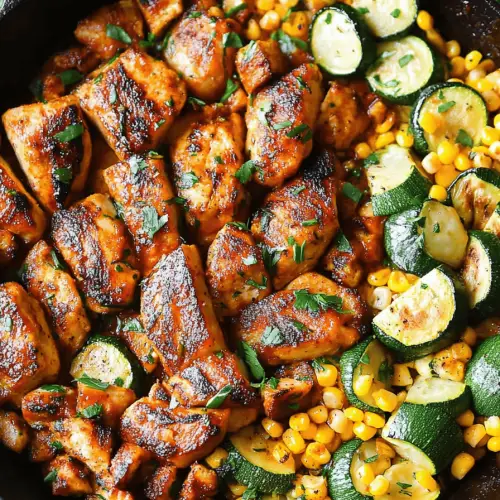 Chicken zucchini corn