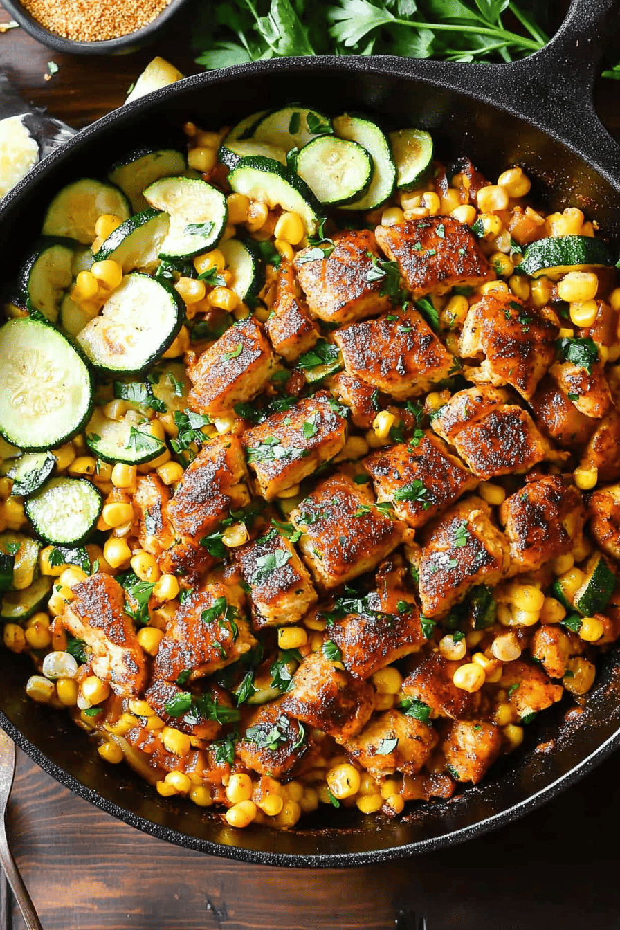 Chicken zucchini corn slice on plate showing perfect texture and swirl pattern