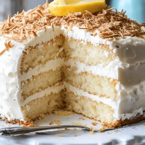Coconut lemon cake