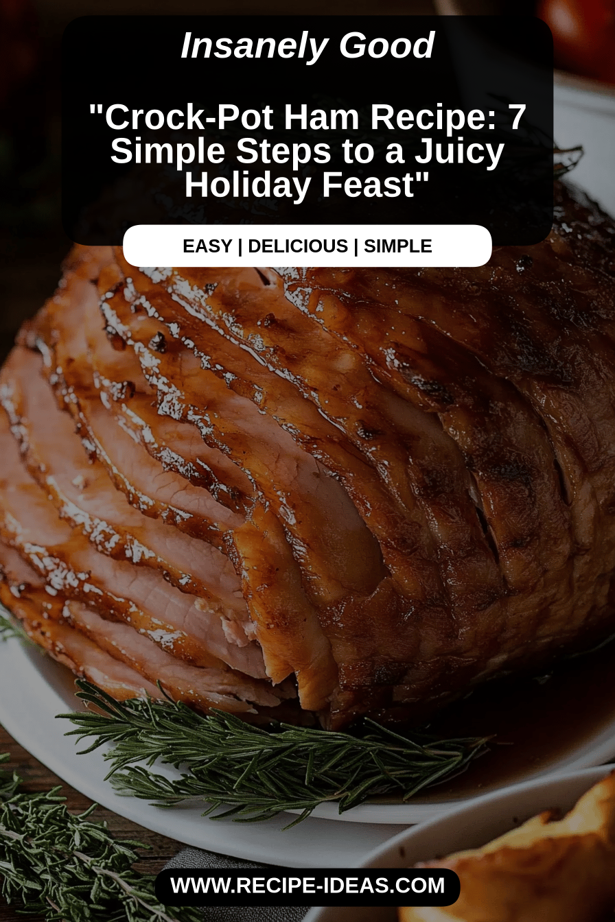 Crock-Pot Ham Recipe final dish beautifully presented and ready to serve