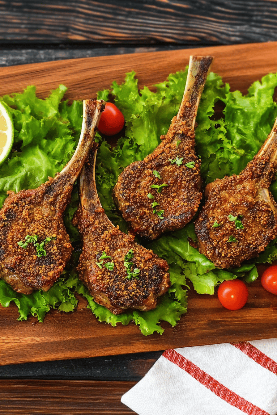 Fried lamb chops