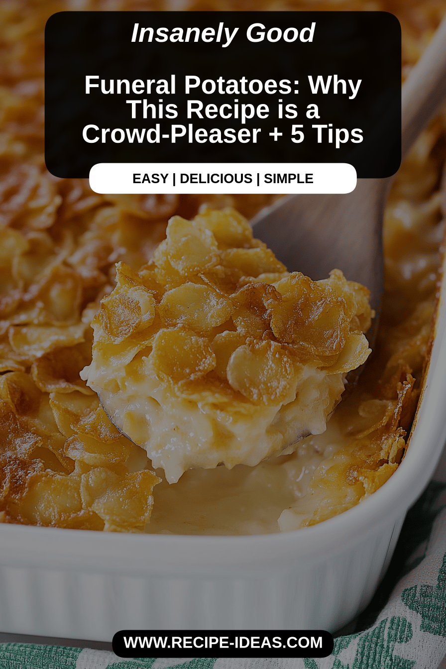 Funeral potatoes final dish beautifully presented and ready to serve