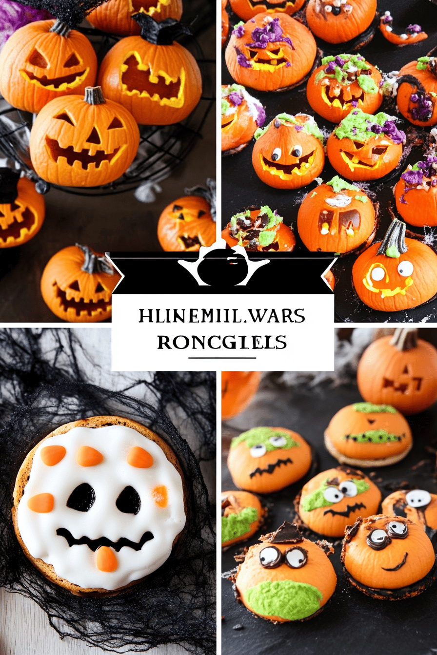 Halloween snacks ingredients organized and measured on kitchen counter