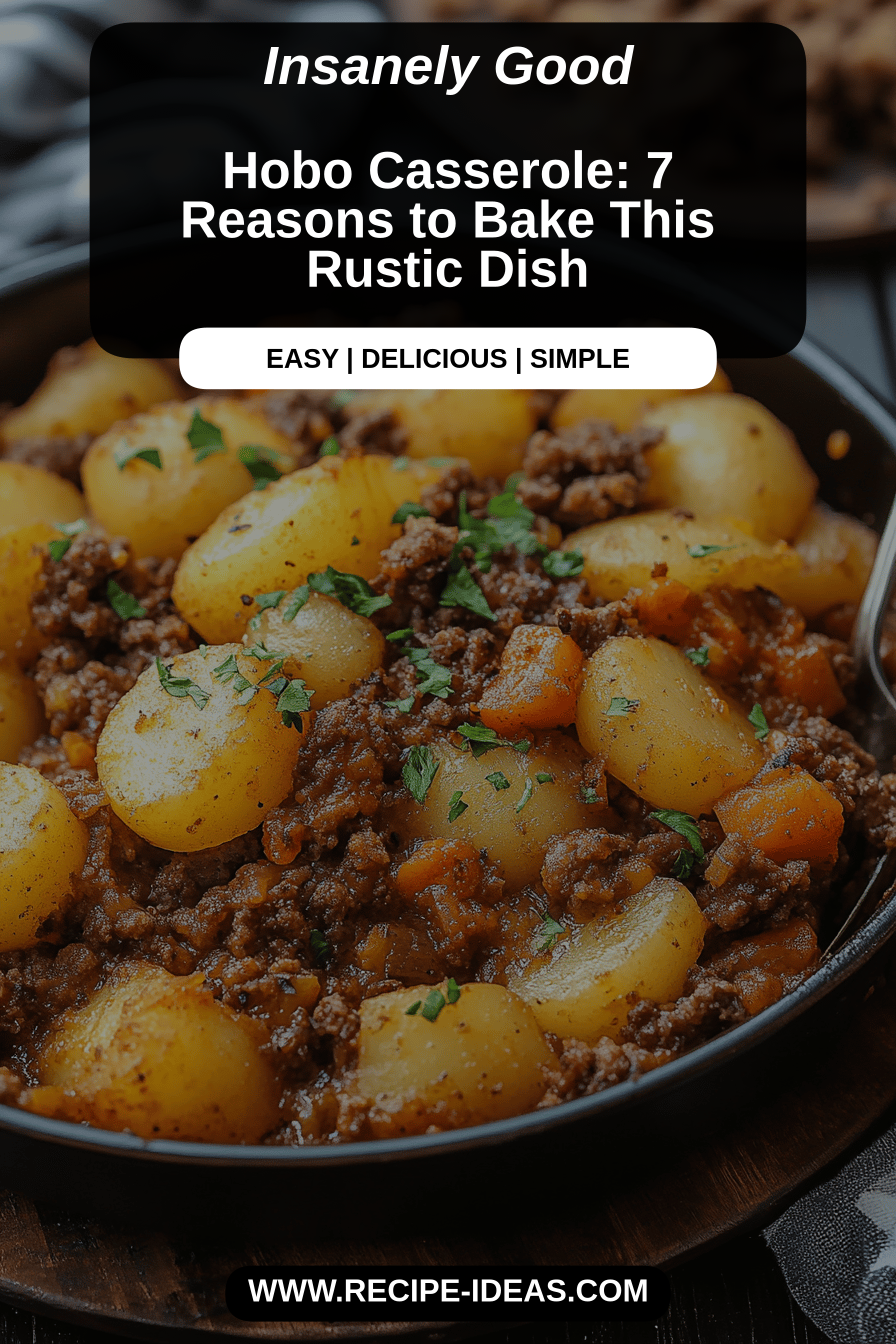 Hobo Casserole final dish beautifully presented and ready to serve