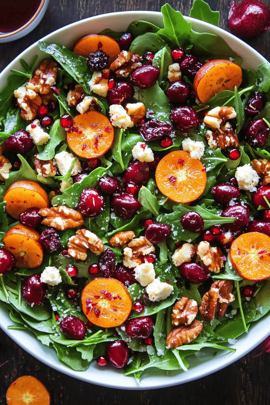 Holiday Salad Tips ingredients organized and measured on kitchen counter