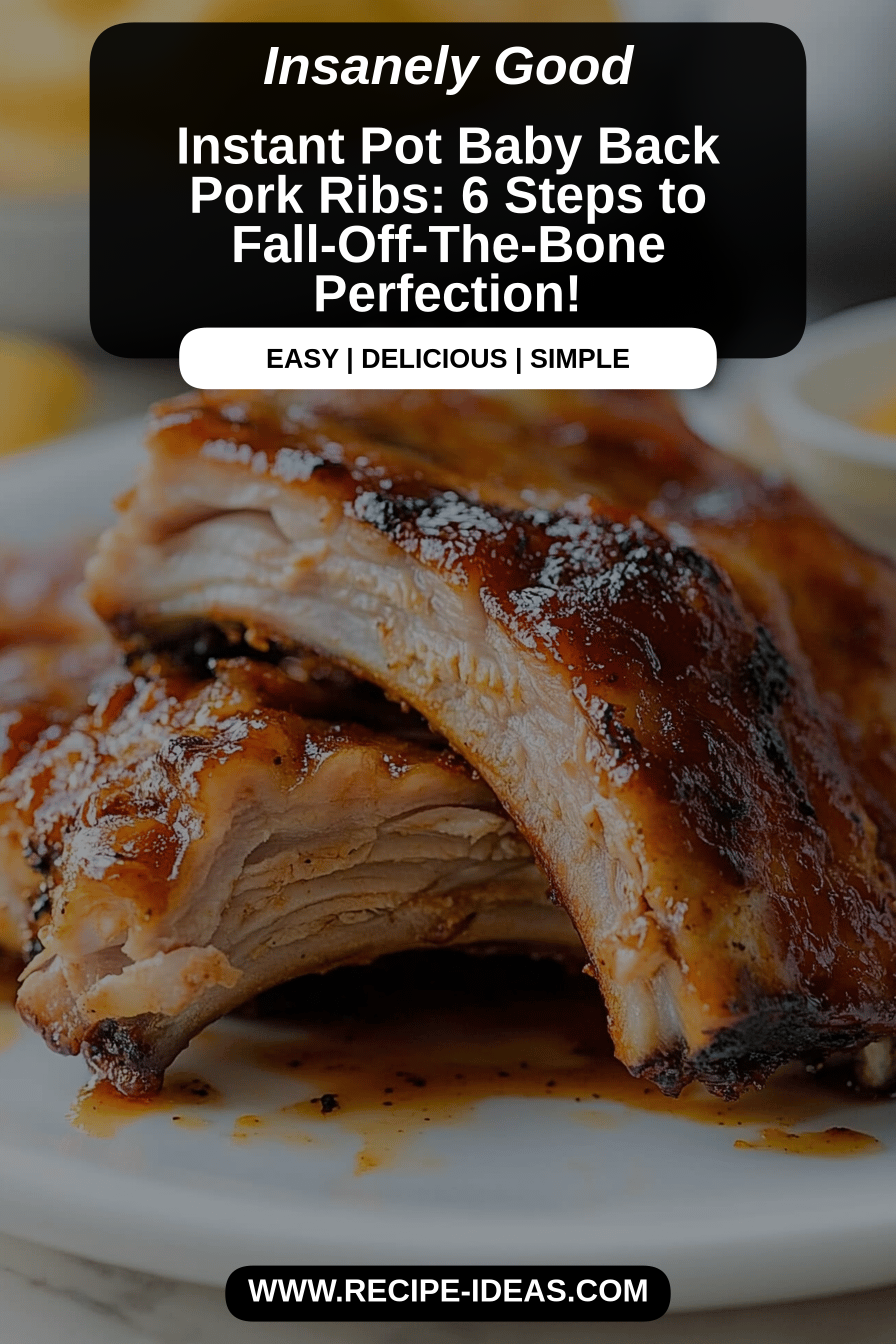 Instant Pot Baby Back Ribs final dish beautifully presented and ready to serve