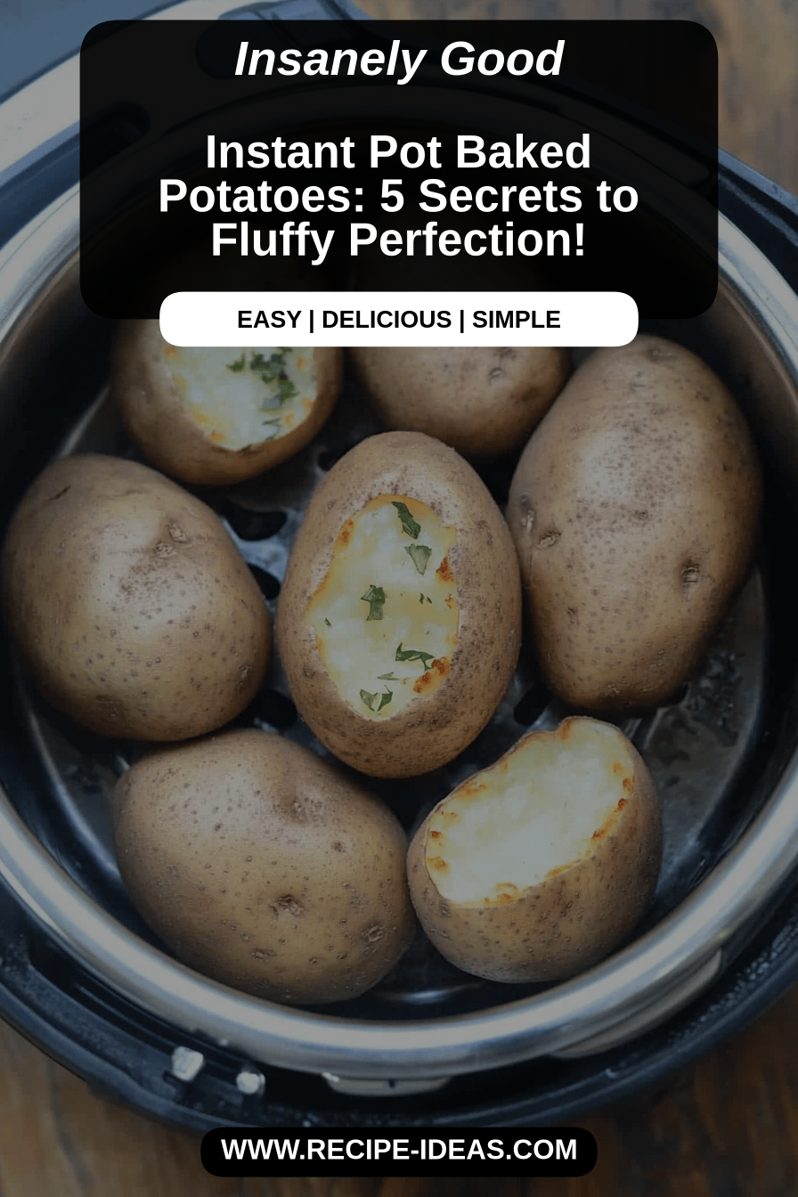 Instant Pot Baked Potatoes final dish beautifully presented and ready to serve