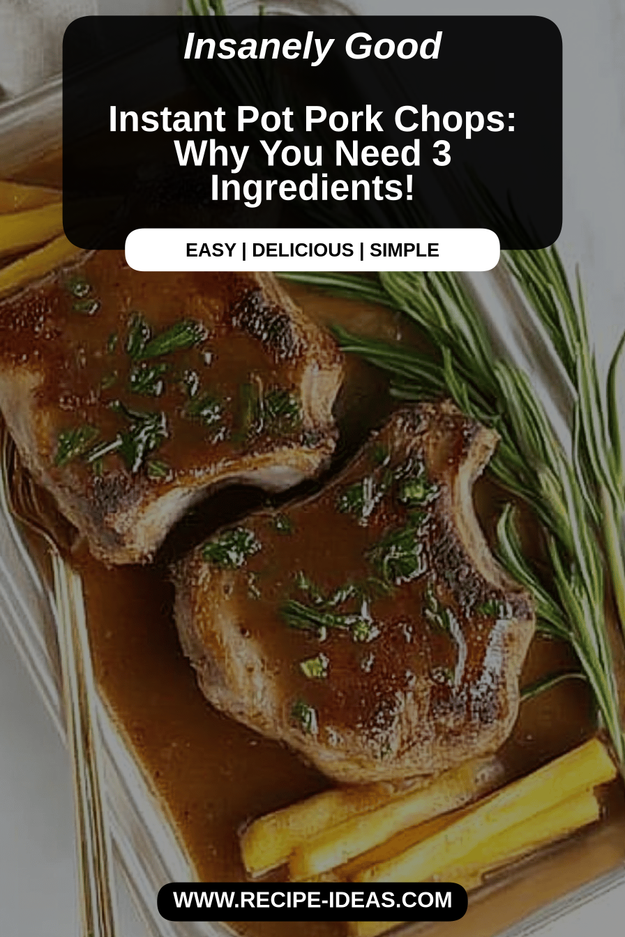 Instant Pot pork chops final dish beautifully presented and ready to serve