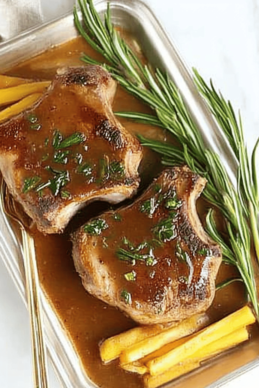 Instant Pot pork chops ingredients organized and measured on kitchen counter