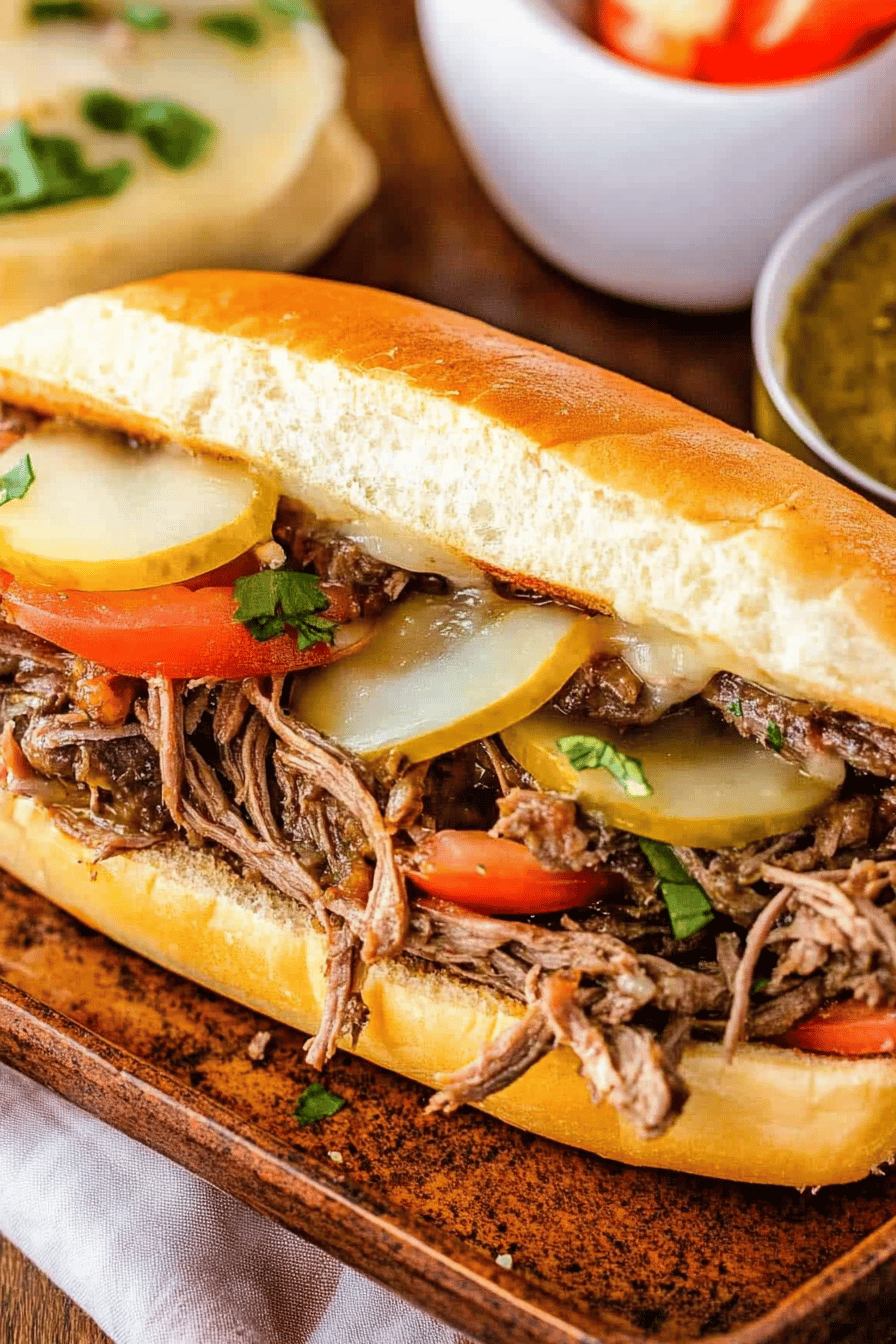 Italian beef sandwiches