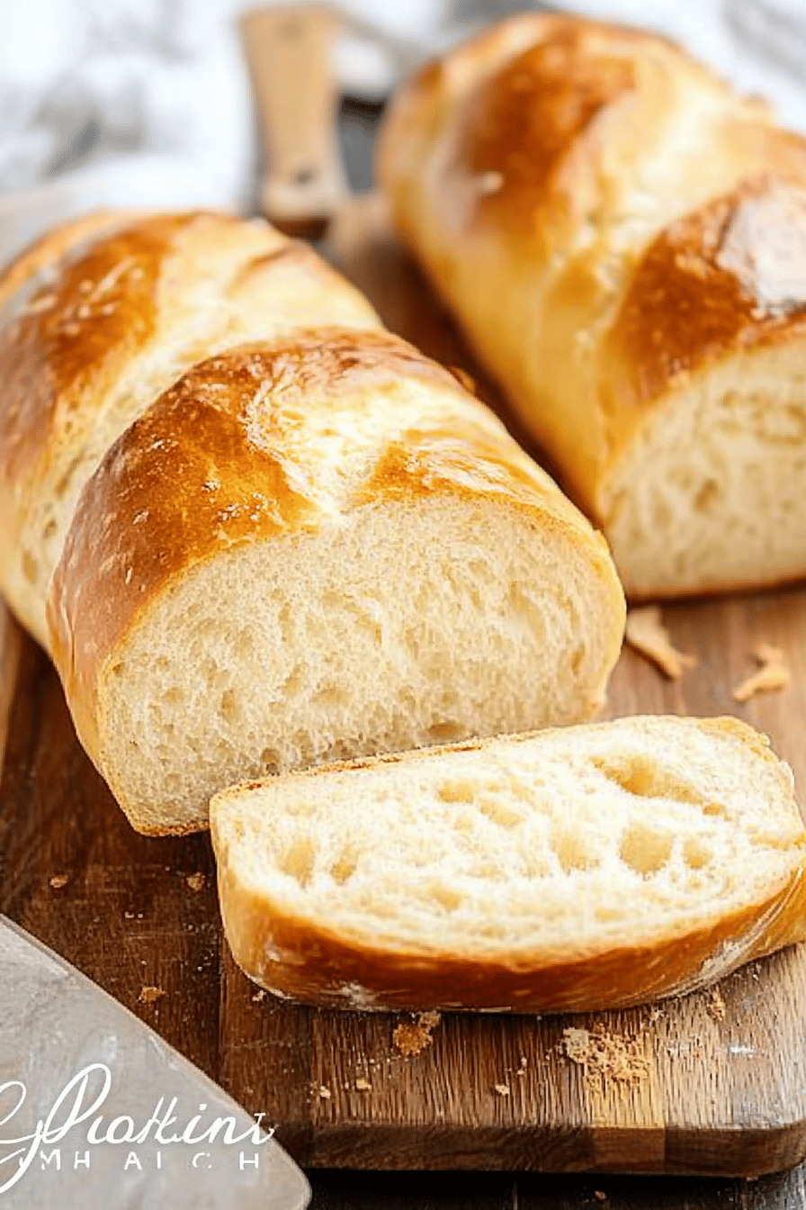 Italian bread recipe slice on plate showing perfect texture and swirl pattern